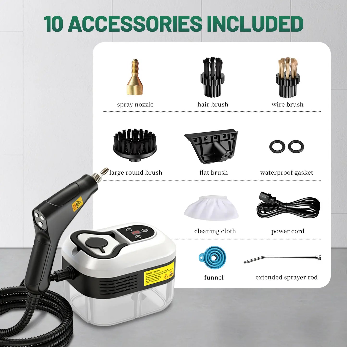 10-in-1 Versatile Power Steamer: Fast, Adjustable, All-Surface.